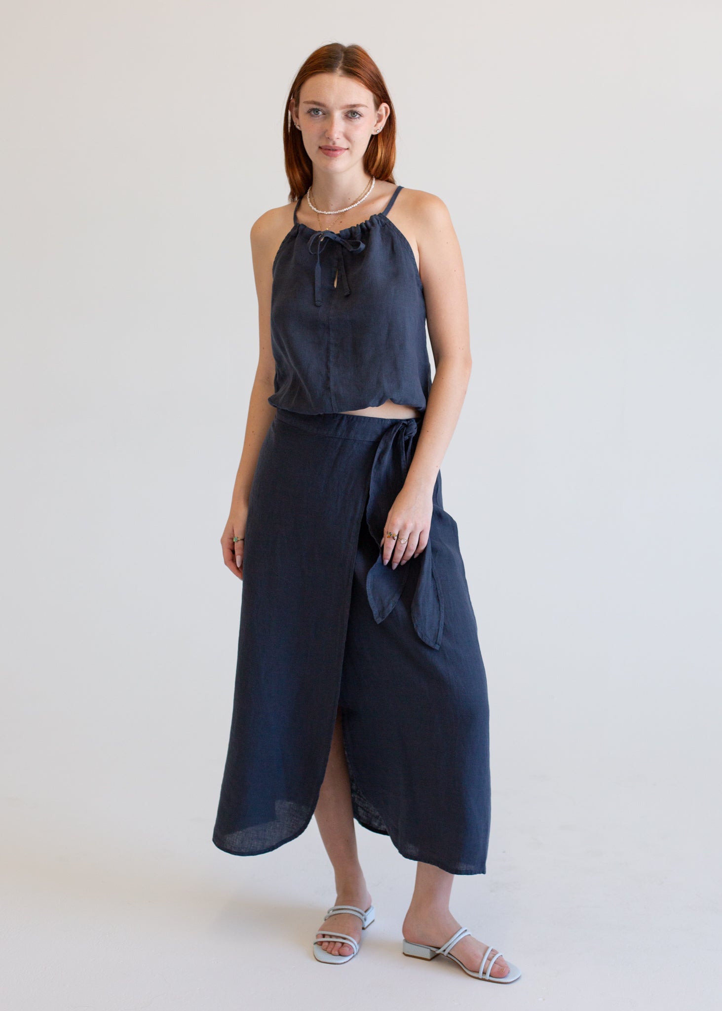 Linen Wrap Skirt