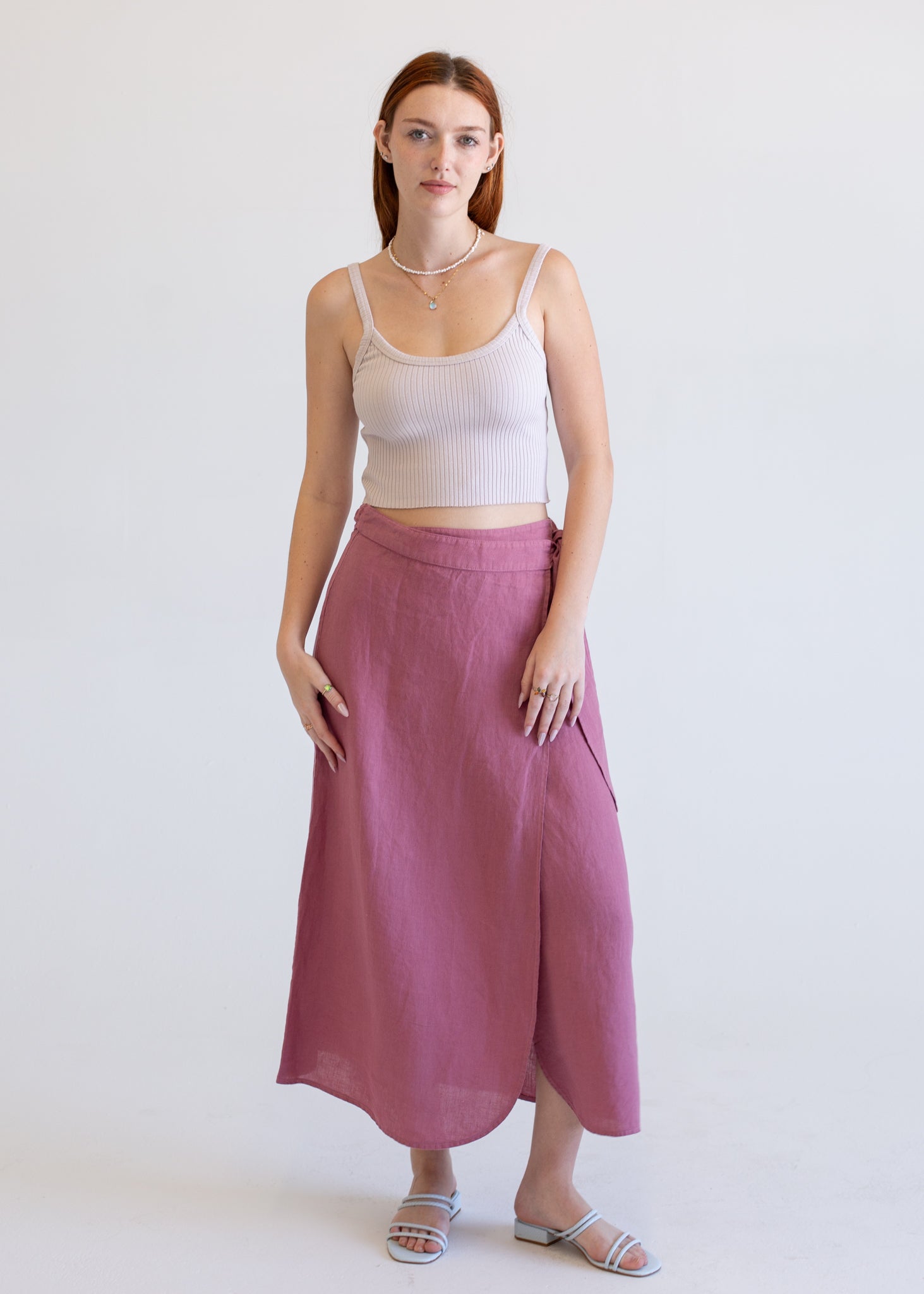 Linen Wrap Skirt