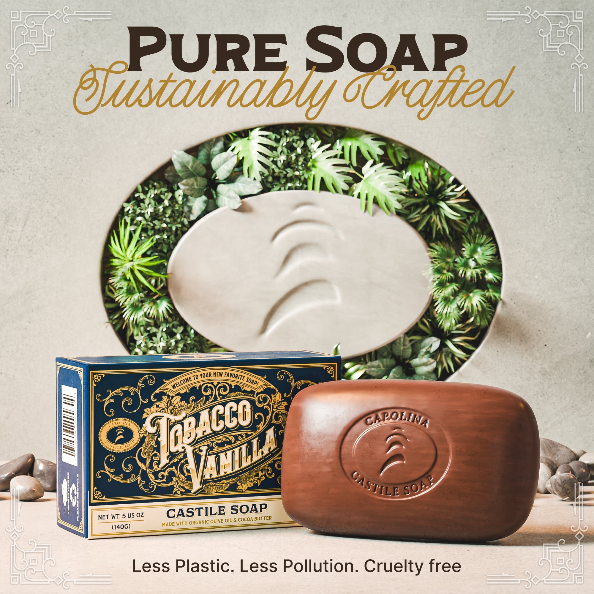 Castile Bar Soap - Tobacco Vanilla